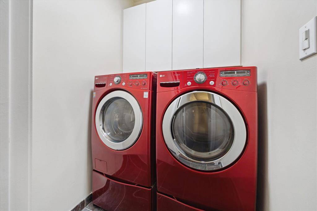 [Utility Room 5 x 6 ] Located on the third floor by bathroom. LG front load washer and dryer set are included.