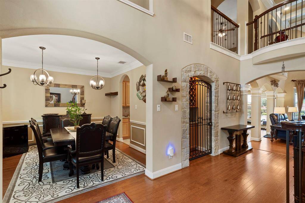 Gorgeous wood flooring flows seamlessly throughout the main living areas.