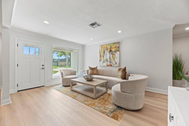 New large windows with UV tint brings in lots of natural light.