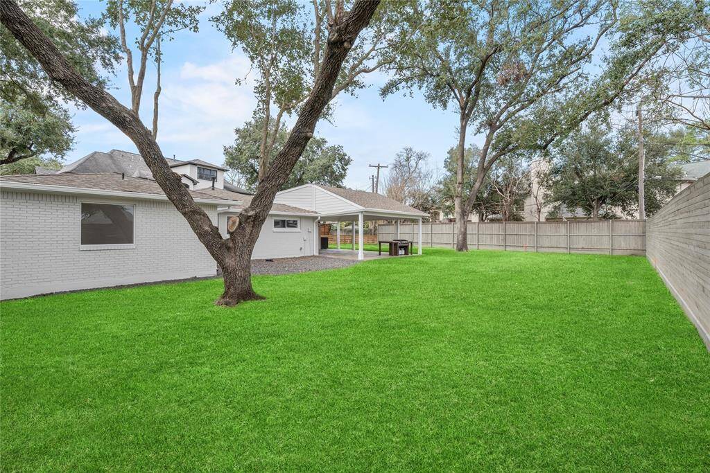 Large yard.