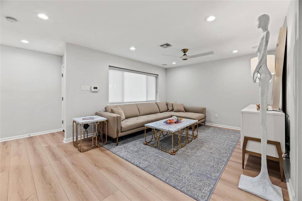 Living space is bright and open.