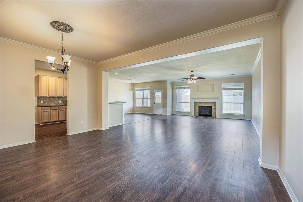 Large open concept living and dining