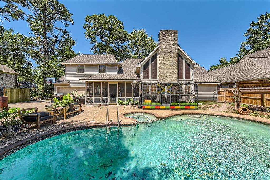 Take a dip in this large pool after a long day!