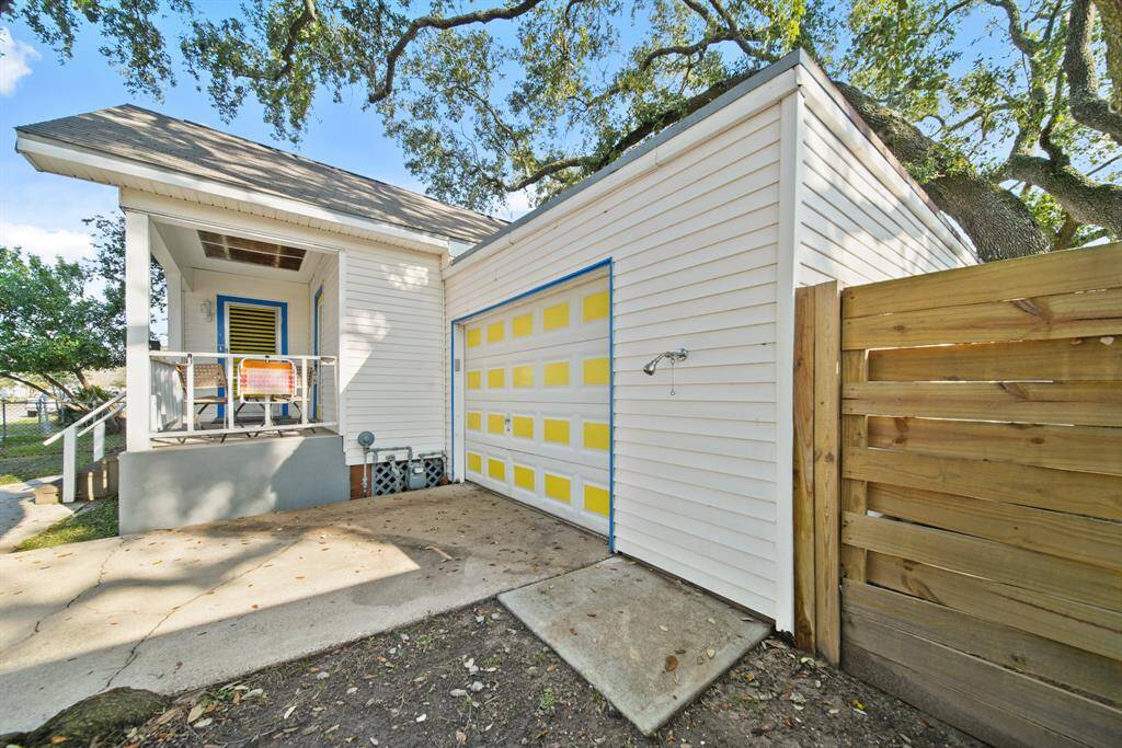Garage and porch view