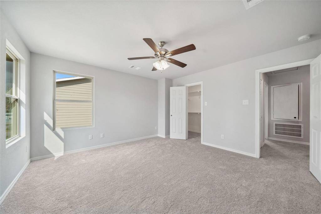 A conveniently located half bath on the first floor, perfect for guests.
