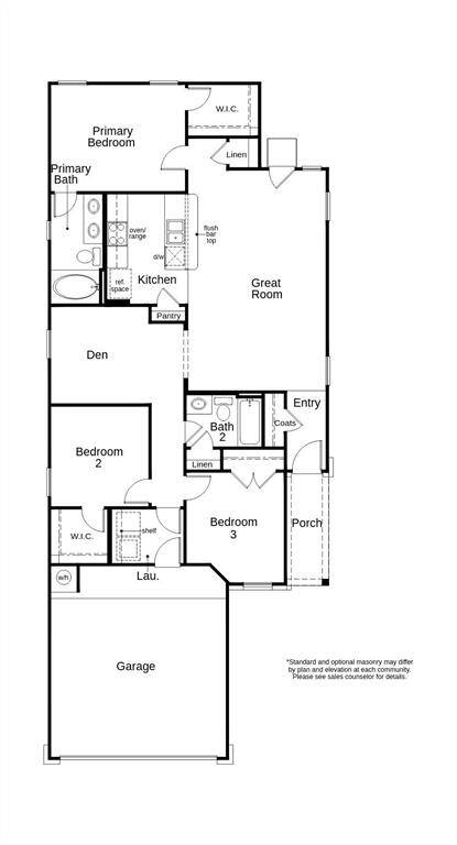 This floor plan features 3 bedrooms, 2 full baths, and over 1,600 square feet of living space.