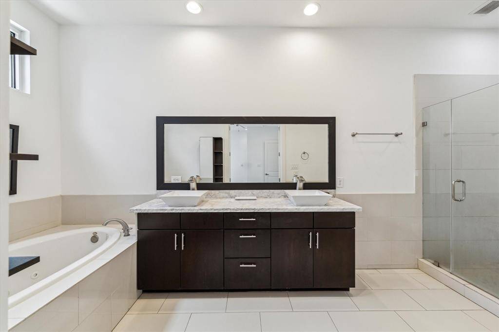 Beautiful primary bath with double sinks