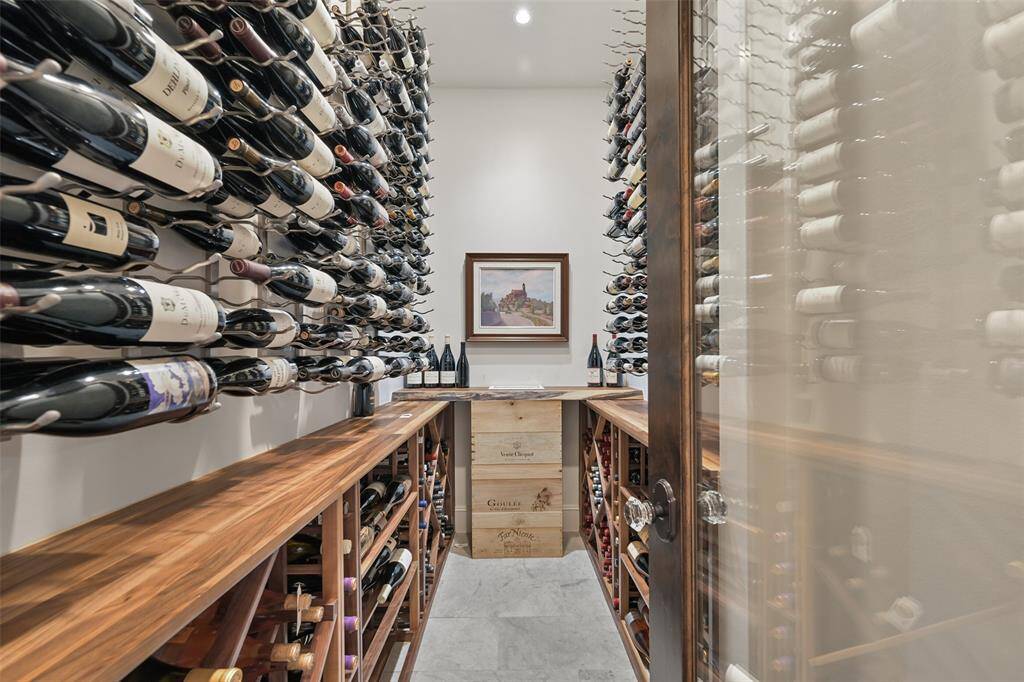 The wine room is perfect for storing your most precious bottles.