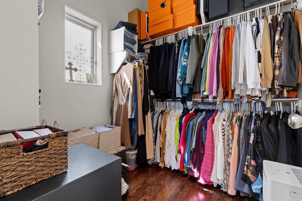 Third and largest primary suite closet.