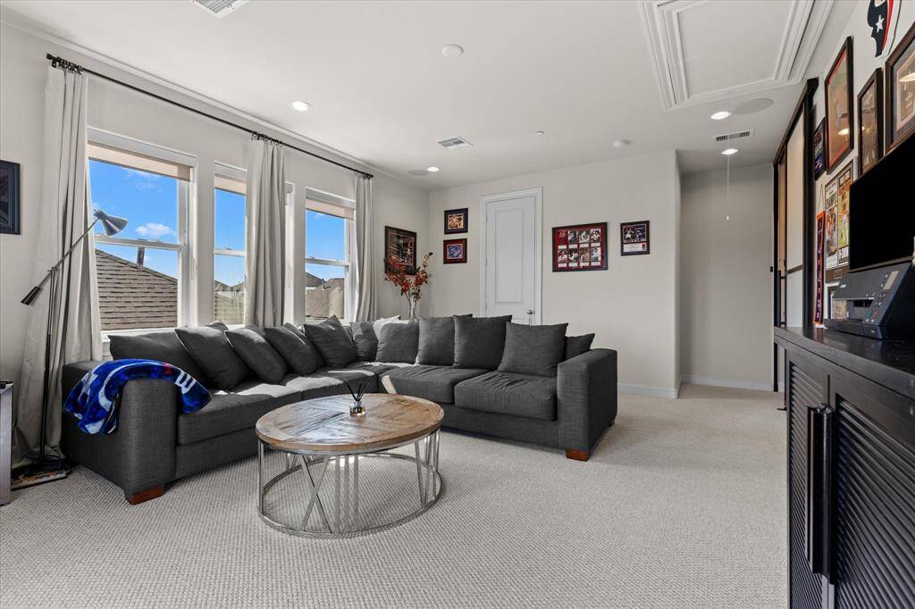 Current owners use area as a media space.