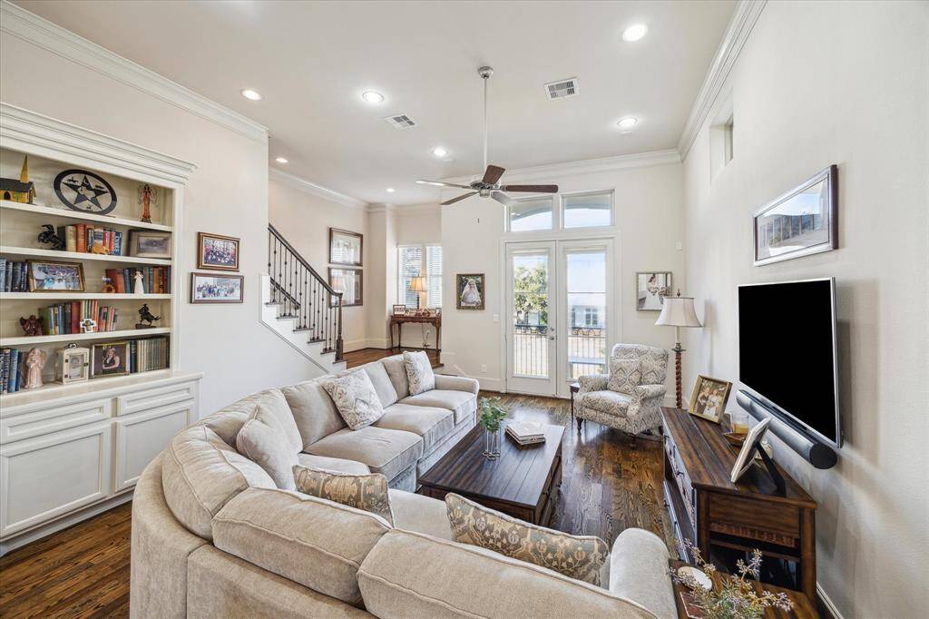 Cozy living area off the kitchen/dining area with a charming balcony on 2nd floor