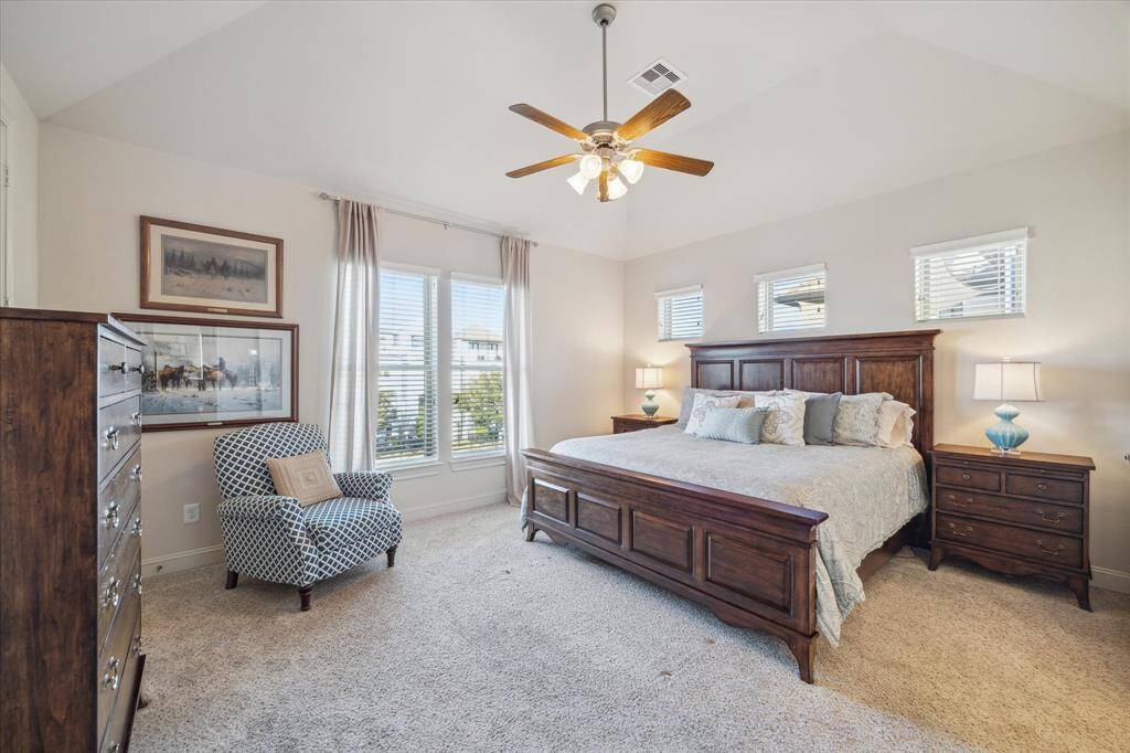 Primary bedroom on the third floor which offers great natural lighting