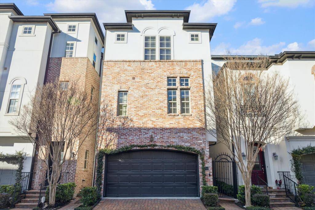 The home offers an automated garage door and fits two cars.