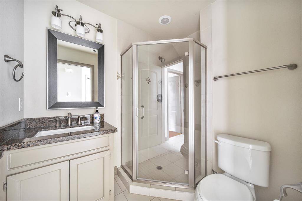 View of secondary bathroom #1.