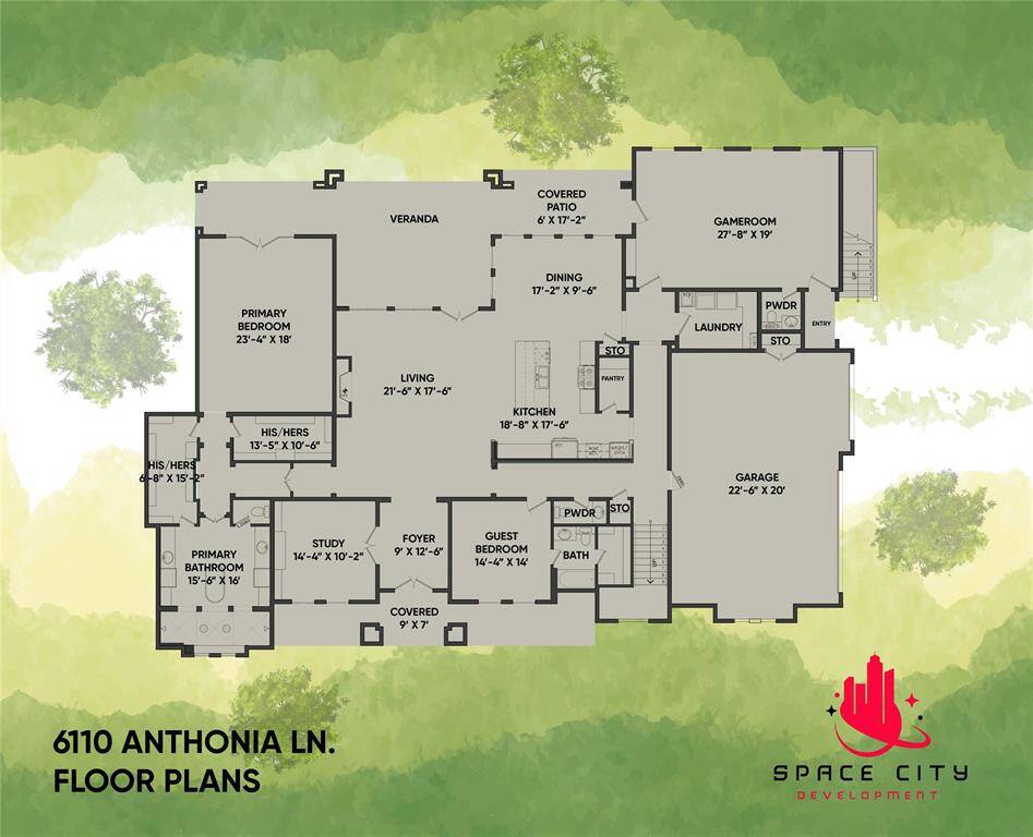 Floor plan for 6110 Anthonia