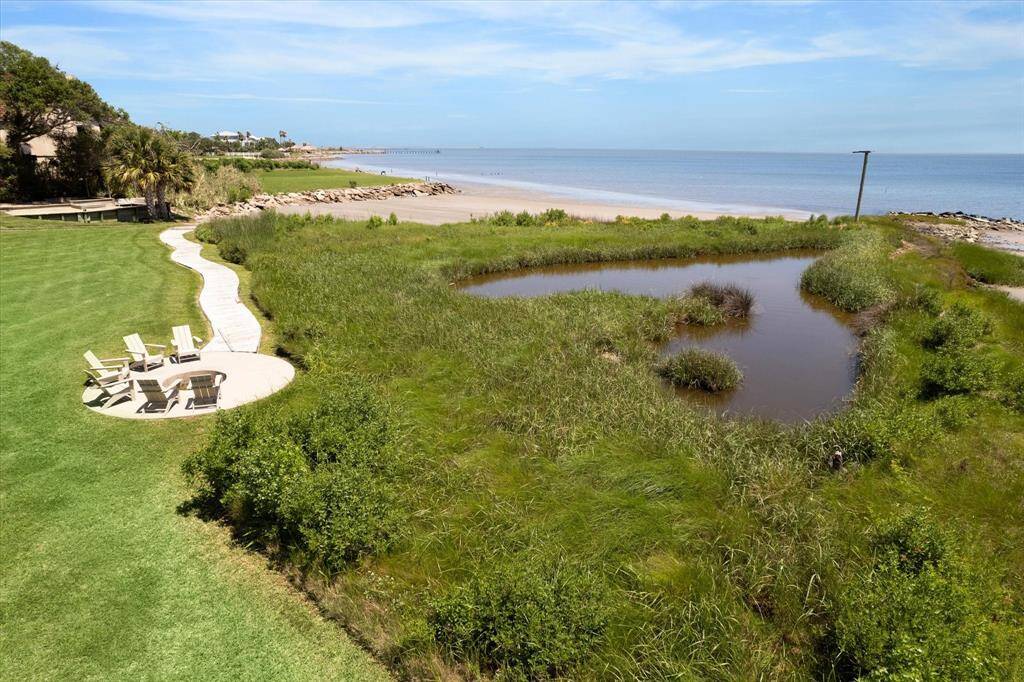 Just down the hill from the pool is a fire pit with unobstructed views of the entire bay, where you can watch an array of seabirds in their native habitat.