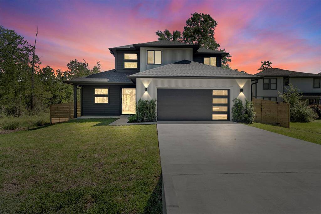 Edited to showcase a stunning twilight perspective—highlighting the modern architecture, sleek lines, and exterior lighting that creates an unforgettable evening ambiance.