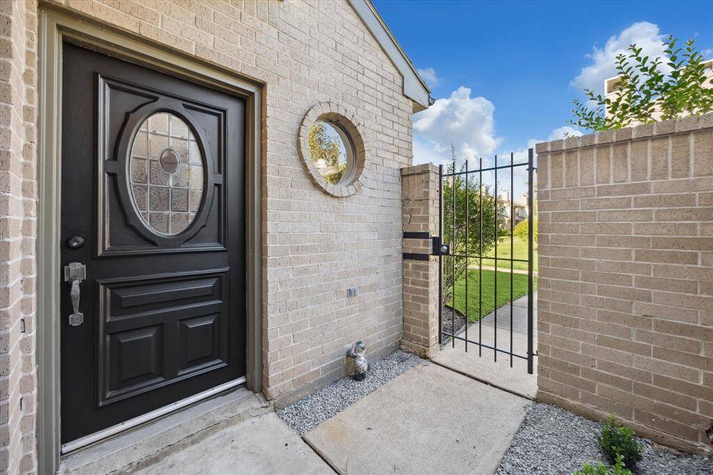 Gated entrance allow for extra privacy and security.
