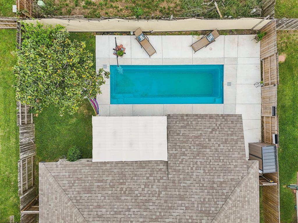 Aerial pool view