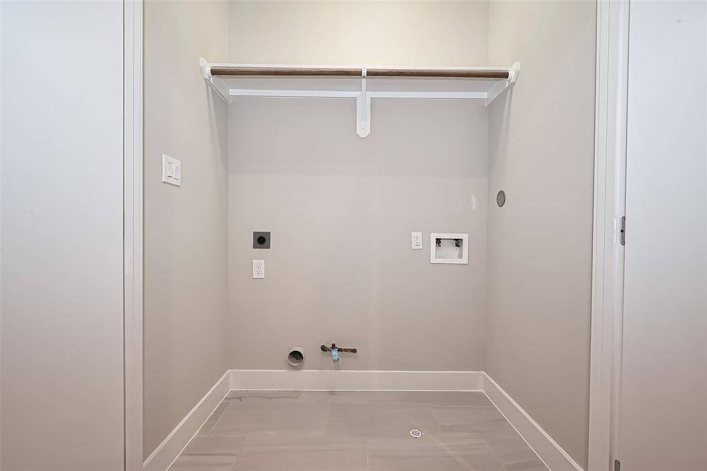 Washer and Dryer connections.