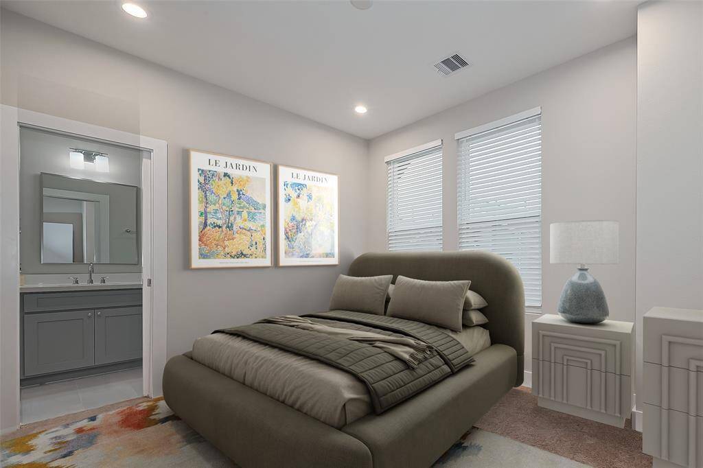 Bedroom virtually staged