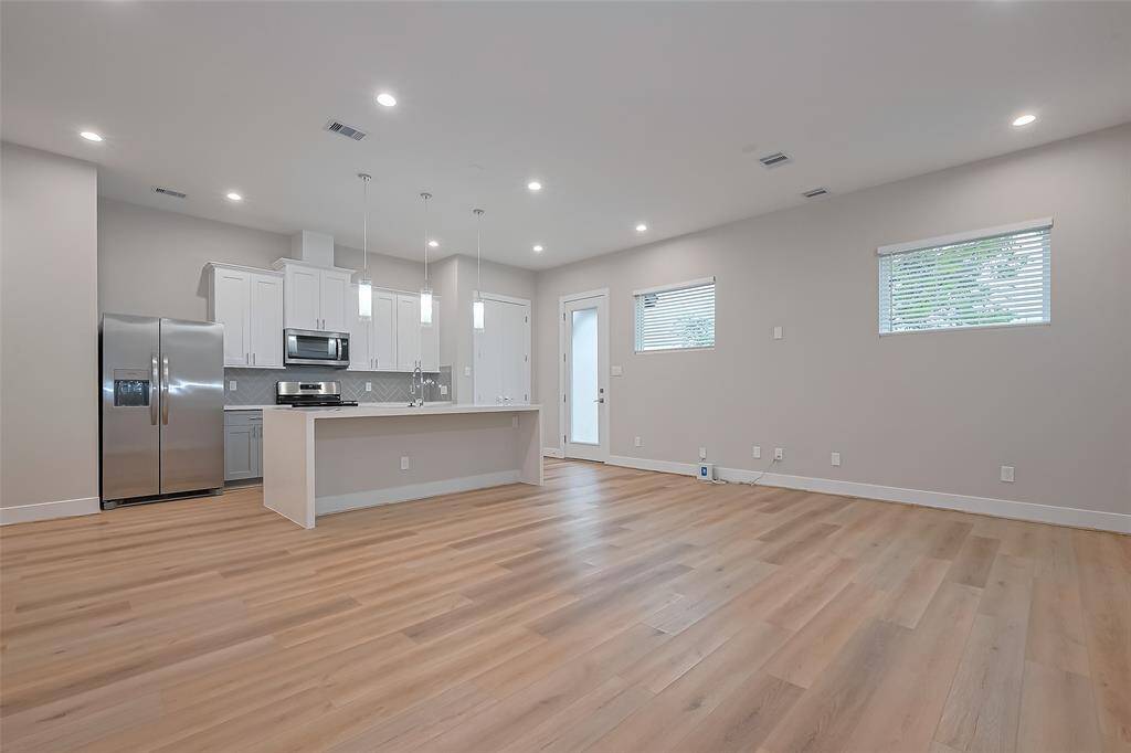 Open concept living room and kitchen