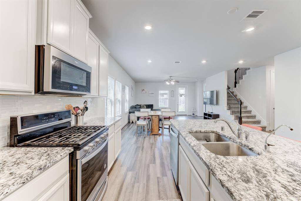 Floor plan offers room to host get togethers.