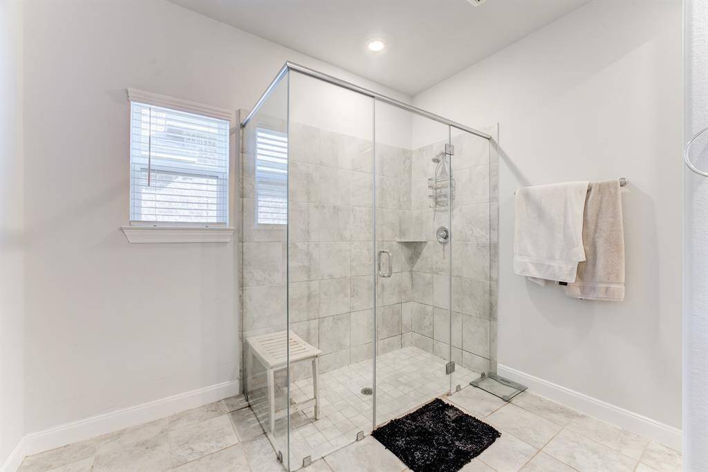 Large oversized walk in shower.