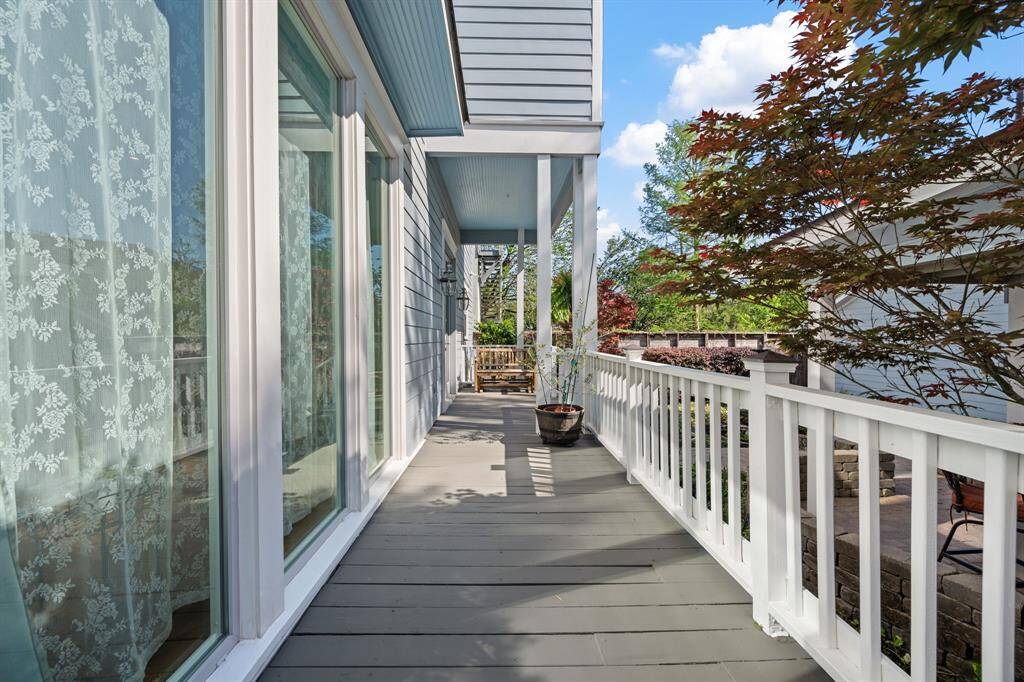 The back patio offers the perfect spot to enjoy your morning coffee or just take in the beautiful backyard landscaping.
