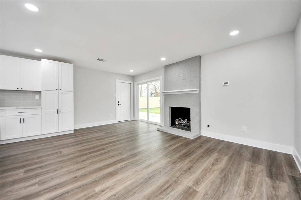 Extended kitchen cabinets to provide further functionality for storage.
