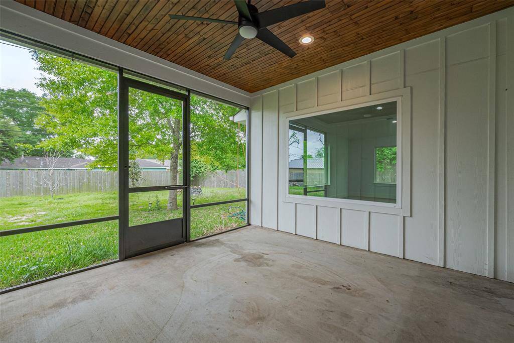 Private enclosed patio, perfect for year-round outdoor enjoyment and relaxation.
