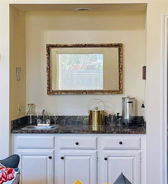 Wet bar in the den.