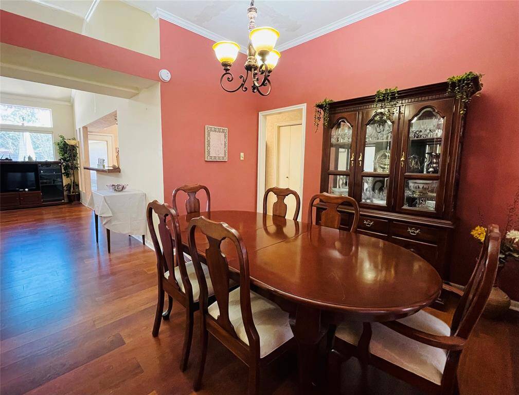 Dining room is located to the right of the foyer.