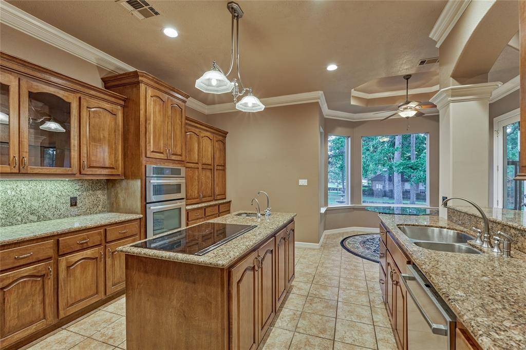 This beautifully designed kitchen offers a perfect layout for entertaining.