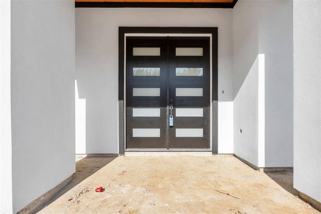 Custom front door.
