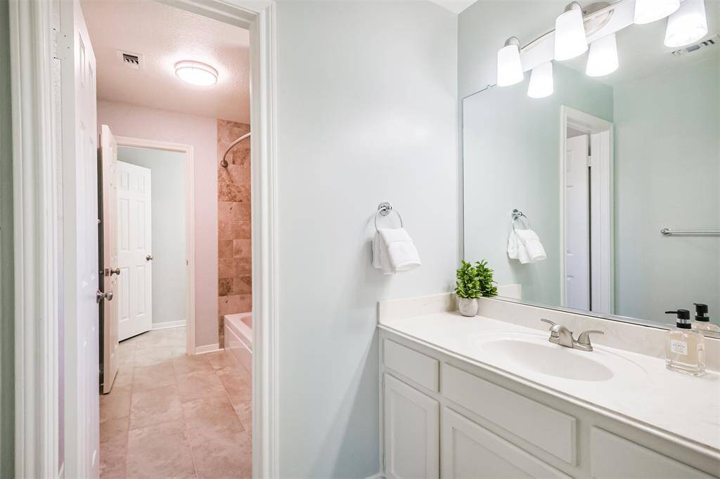 Jack and Jill bathroom on the second floor.
