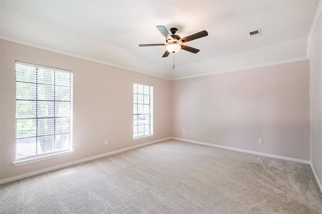 The third bedroom on the second floor has fresh paint, new carpet and two windows overlooking the front of the home.