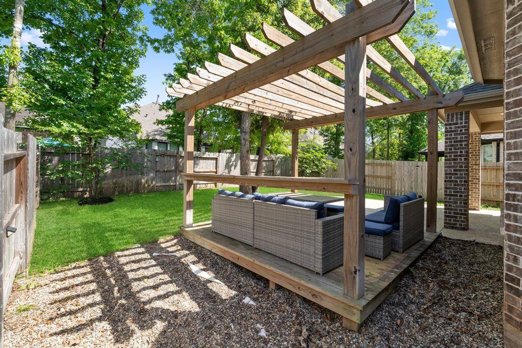 Backyard furniture to convey if desired.