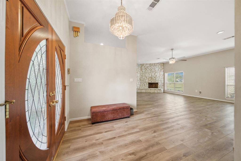 This is a huge Family space with real rock wall