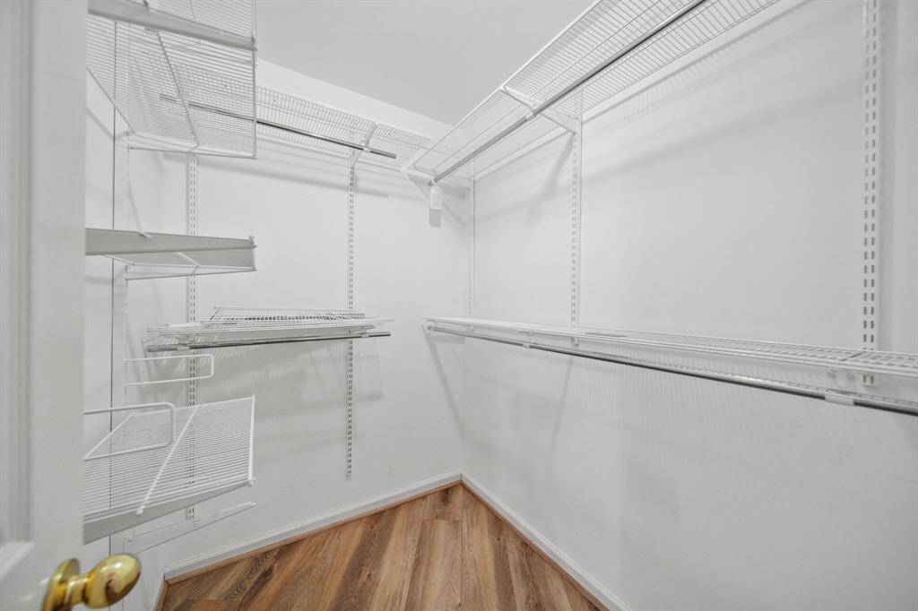 The first large walk in closet to the secondary closet
