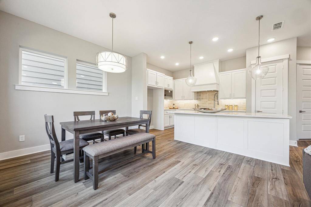 Informal dining plus the eat-in island for entertaining