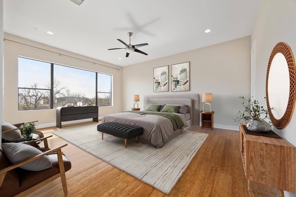 View as you enter the gorgeous primary bedroom!