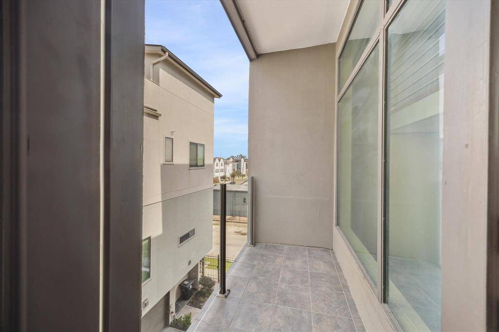 Private balcony off the secondary bedroom.
