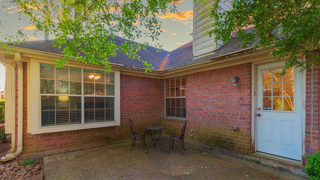 The patio provides a quiet place to relax.