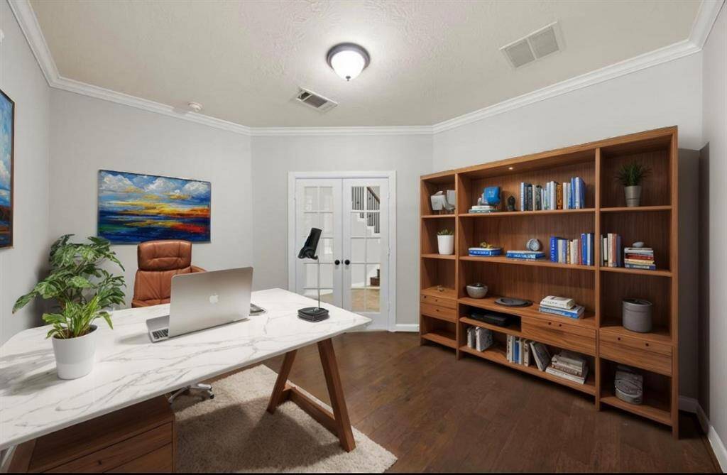 Home office, virtually staged.