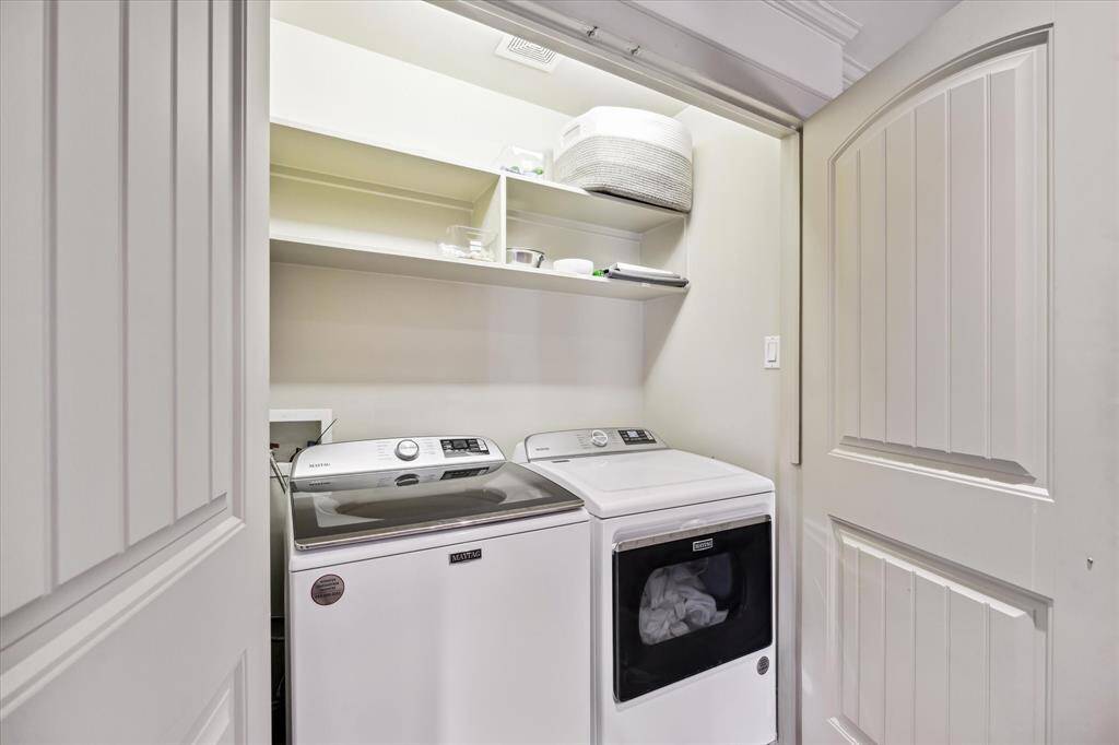 What every buyer hopes for, the washer and dryer convey with the home.