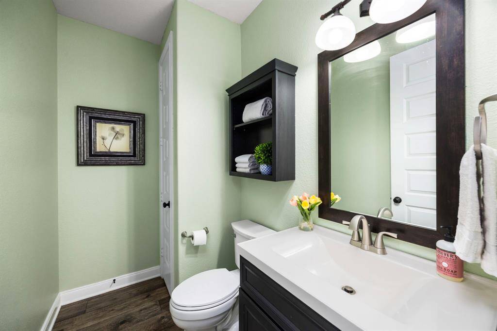 First floor powder room.