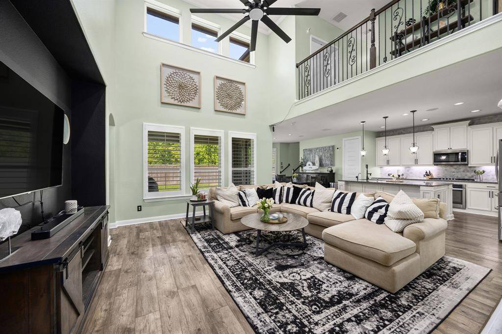 The gourmet kitchen is thoughtfully designed with an abundance of counter space, ample storage, efficient traffic pattern, and a stand alone coffee or morning beverage station. An adjacent breakfast nook is perfect for quick, casual meals.