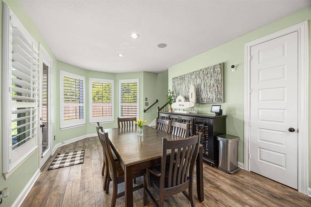 Another perspective of the kitchen space,looking in from the breakfast area.  Notice the second staircase that leads up stairs to the laundry room, Study, and Playroom.