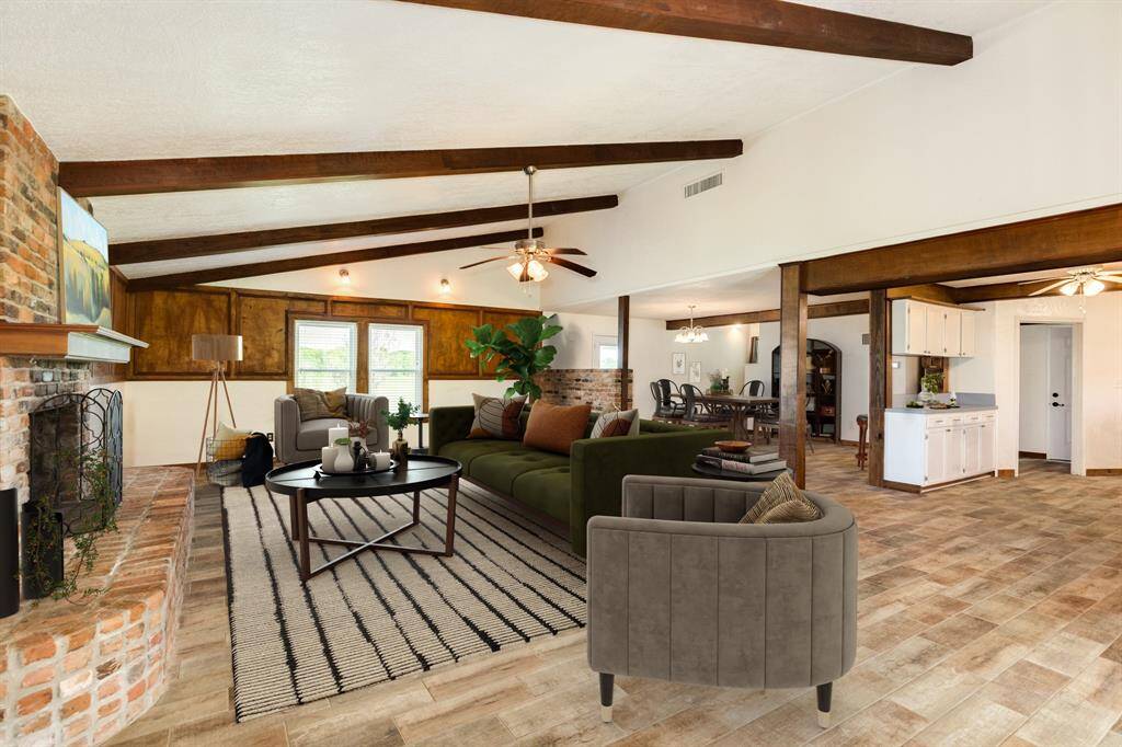 Living Area is Virtually Staged